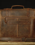 Buffalo Leather Portrait Messenger Bag