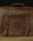 Buffalo Leather Portrait Messenger Bag