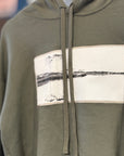 Close up of the western lake cropped hoodie