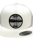 Western Lake Black/White Circle patch – YP Classic Snapback – White – Captured Clothing 30A