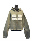 Western Lake White on White - Cropped Hoodie