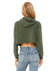 Western Lake White on White - Cropped Hoodie