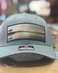 smoke blue hat with western lake patch