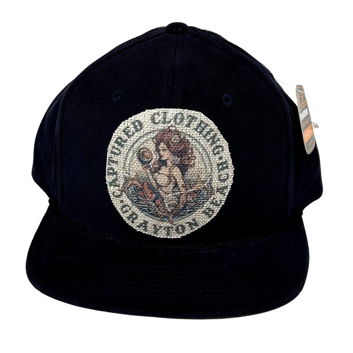 front view captured clothing corduroy hat