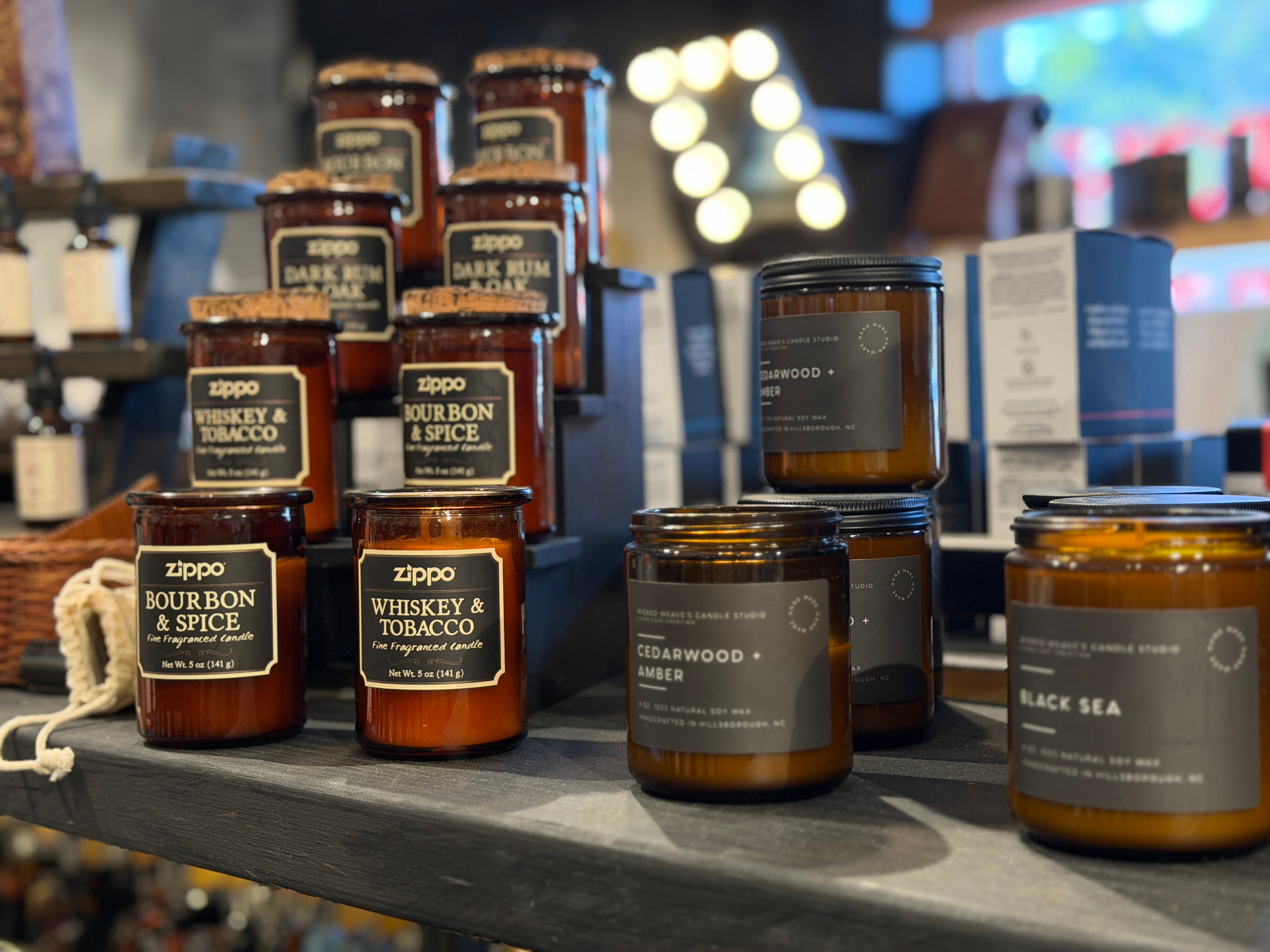 various candles in captured clothing 30a