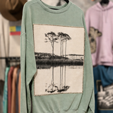 Western Lake White On White - Modus Made Sweatshirt