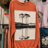 Western Lake White On White - Modus Made Sweatshirt
