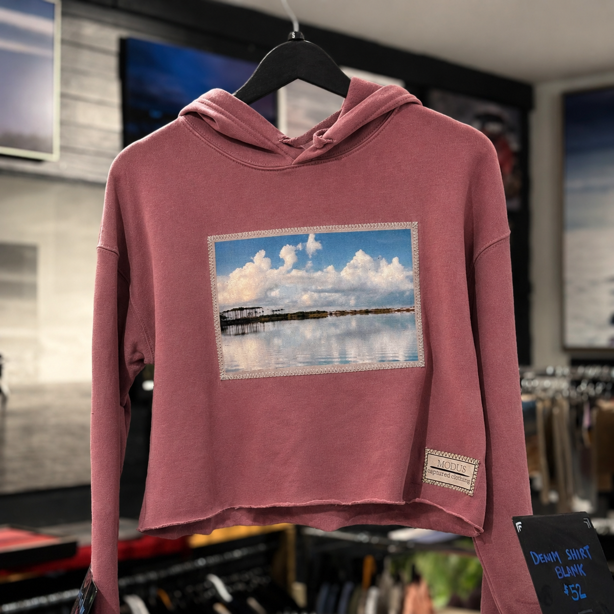 Western Lake Morning Light | Modus Made Cropped Hoodie