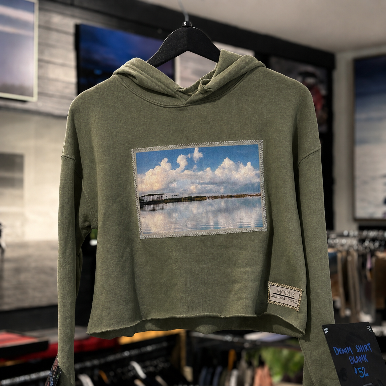 Western Lake Morning Light | Modus Made Cropped Hoodie