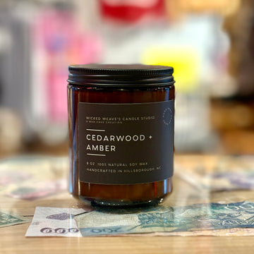 Cedarwood + Amber | Wicked Weave's Candle Studio