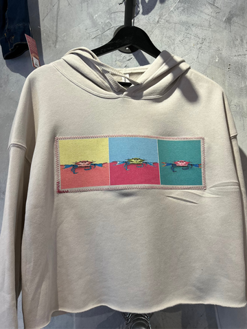 Warhol "Don't Be Crabby" - Cropped Hoodie