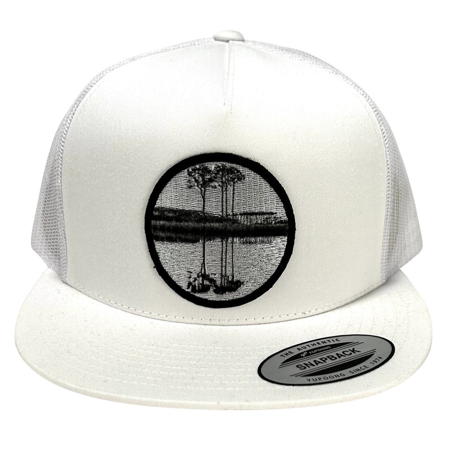 Western Lake Black/White Circle patch – YP Classic Snapback – White – Captured Clothing 30A