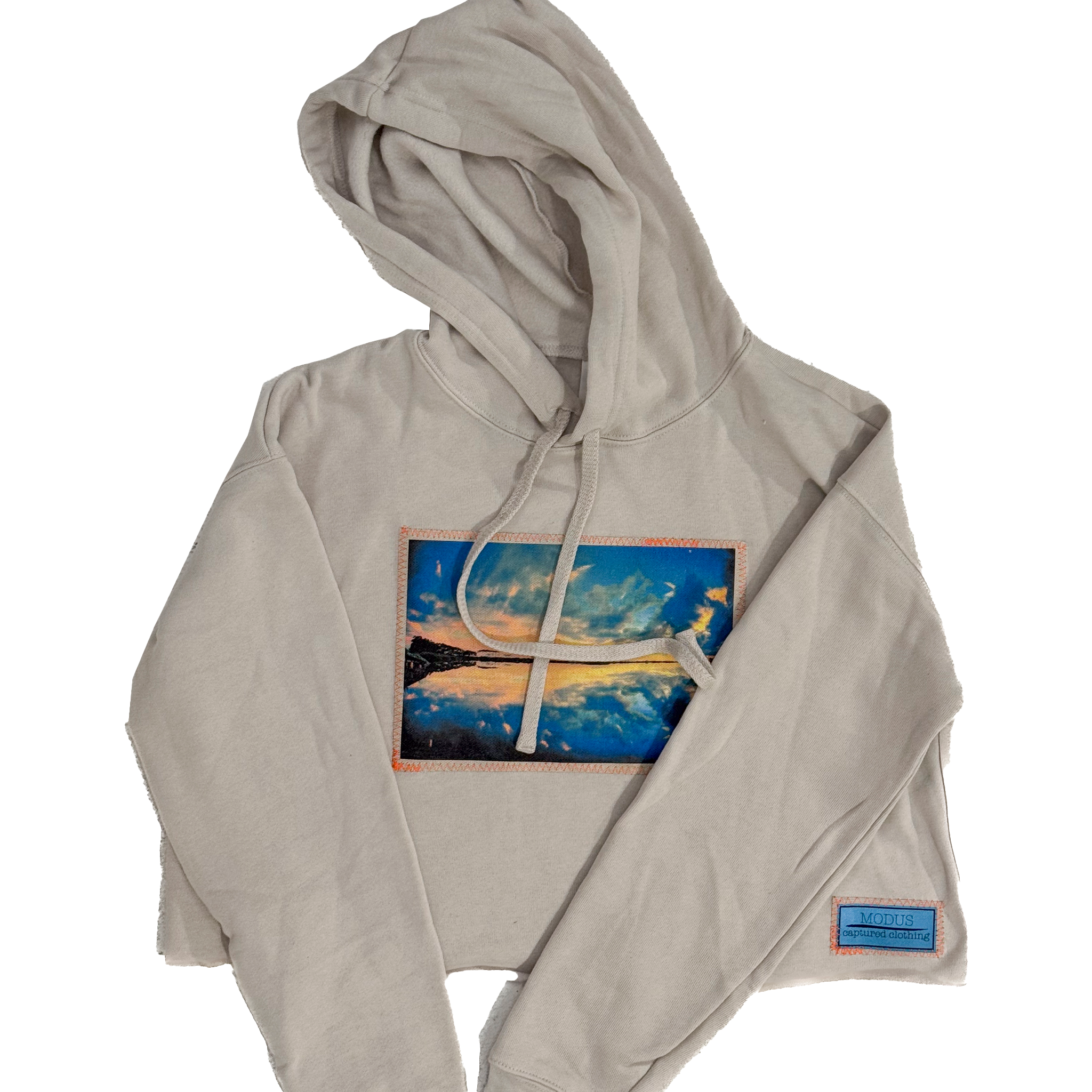 Western Lake Fall Sunset | Modus Made Cropped Hoodie - Wholesale