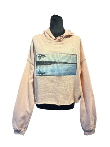 Western Lake Blue - Cropped Hoodie