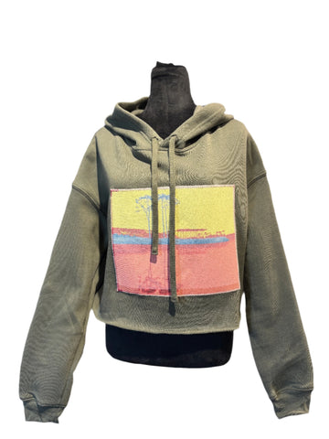 Warhol Lake Primary - Cropped Hoodie