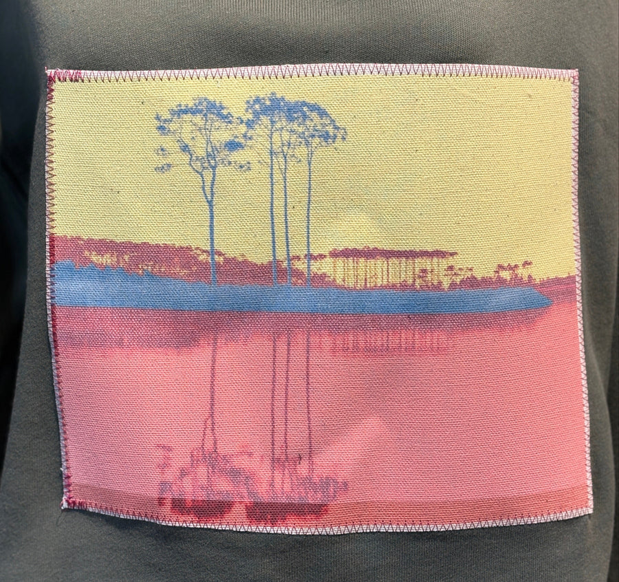 Warhol Lake Primary - Cropped Hoodie