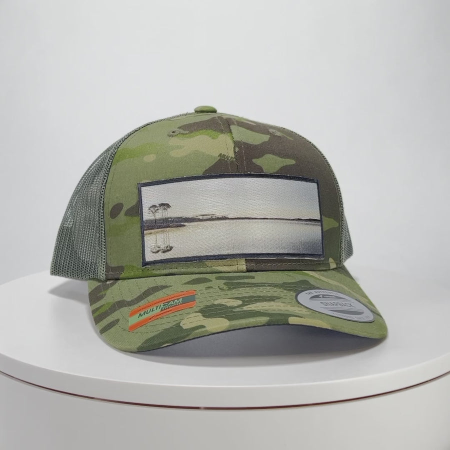 Western Lake Sunrise Patch Hat