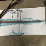 Warhol Lake Blue | Modus Made Cropped Hoodie